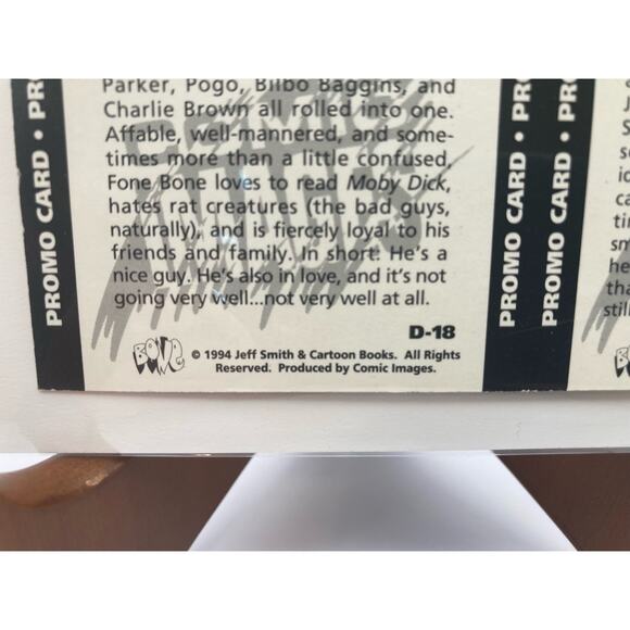 BONE PREVIEWS - UNCUT 4 CARD PANEL STRIP - 1994 - COMIC IMAGES Phone-Smiley - Picture 5 of 5